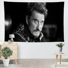 Johnny Hallyday Wall Hanging Tapestry Sheets Home Decorative Tapestries Beach Towel Yoga Mat Blanket Table Cloth