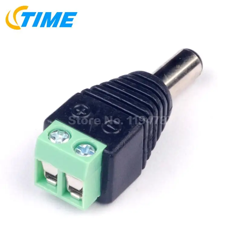 5.5*2.1MM 5.5mm x 2.1mm Male CCTV LED DC Power Plug Jack Adapter Connector