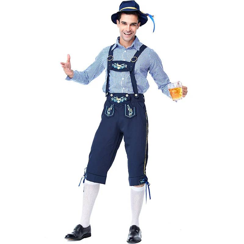 Роскошный мужской костюм Lederhosen Oktoberfest Octoberfest из баварского немецкого пива шорты