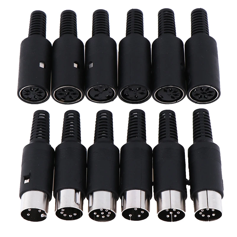 1pc DIN Plug Male Plug Cable Connector 3 Pin With Plastic Handle 