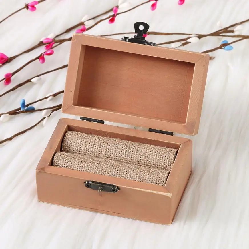 Personalized Wedding Retro Ring Box Holder Chic Rustic Wooden Personalized Wedding Retro Ring Box Holder Chic Rustic Wooden Jewelry Propose Marriage Vintage Decoration Supplies In Storage Bo Bins From