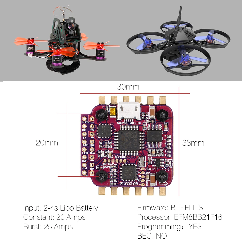 GoolRC 4 в 1 12A ESC F3 Tower Контроллер полета Combo & D1104 7500KV бесщеточный двигатель для 80 90 100