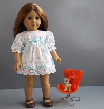 

New white dress for 18 inch doll clothes fit 40-46CM girl doll clothes girls AMERICAN PRINCESS dolls toys