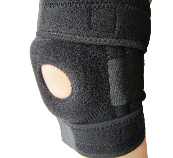 Наколенник черный резиновый изоляционный рукав эластичный неопреновый коленный фиксатор наколенник поддерживающий крепеж регулируемый ремень Спортивная безопасность