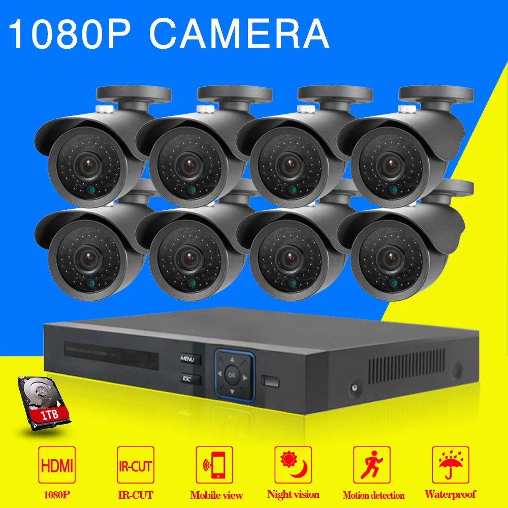 New HD AHD 3000TVL Outdoor Camera 8CH AHD DVR CCTV Video Surveillance System 1080P camera Kits 3G/4G APP Remote View CCTV Camera