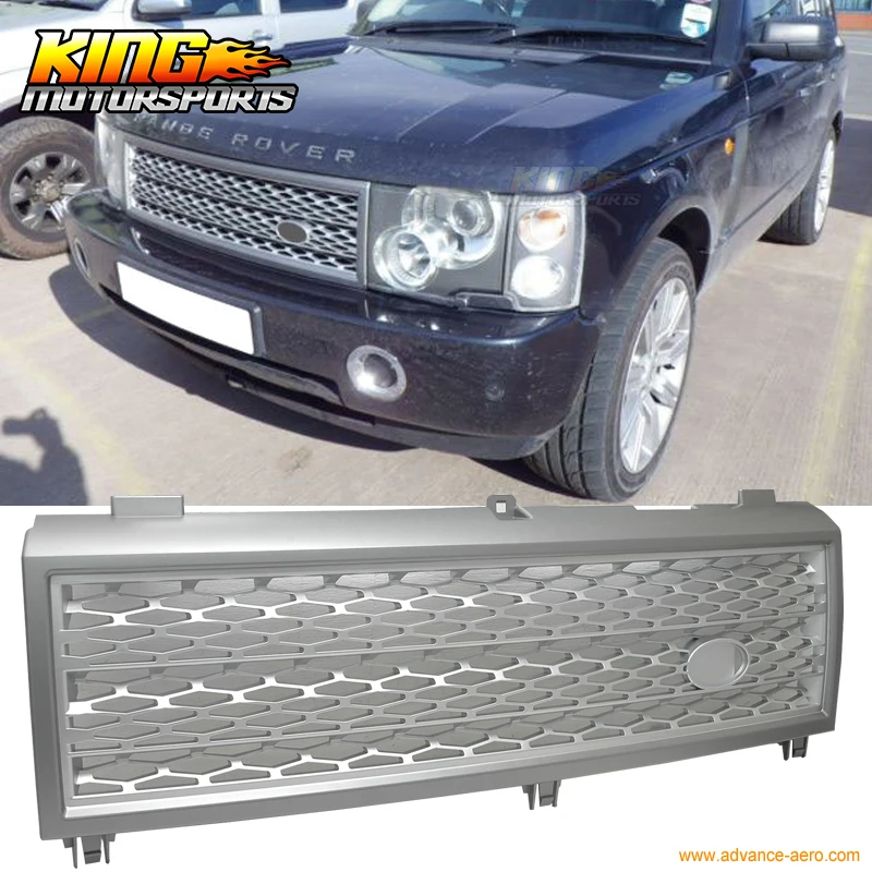 

For 2003-2005 Land Range Rover Front Grey Bumper Grille Honeycomb Mesh ABS Silver USA Domestic Free Shipping Hot Selling