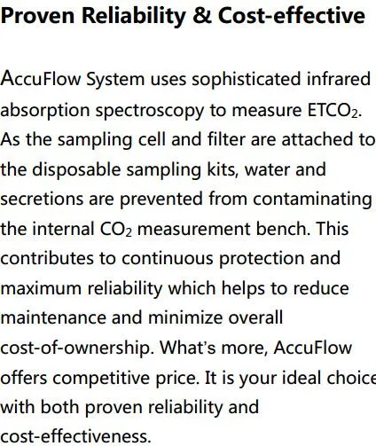 Accuflow Etco2 Сенсор побочный Сенсор модуль системы монитора пациента ETCO2 монитор Отрегулируйте дыхание машина Fico2 capnography