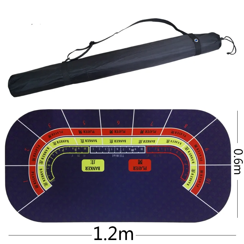 Goedkoop 1.2*0.6 M Hold em Texas Poker Mat Black Jack Baccarat Dobbelstenen Mat Duurzaam Rubber Home Gaming Bureau Pad