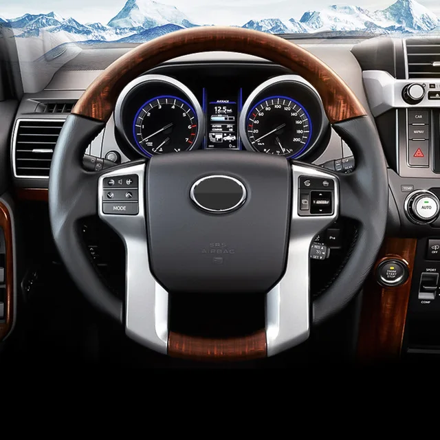Для Toyota Tacoma 2011 2012 2013 2014 ABS Матовый рулевого колеса автомобиля кнопки рамка крышка