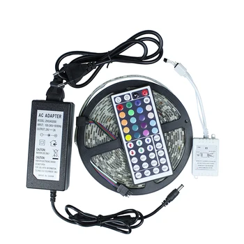 

5M 5050 LED strip Light Waterproof IP65 DC24V 300 LEDS Flexible Bar strips + IR Remote Controller+DC 24V 2A Power Supply Adapter