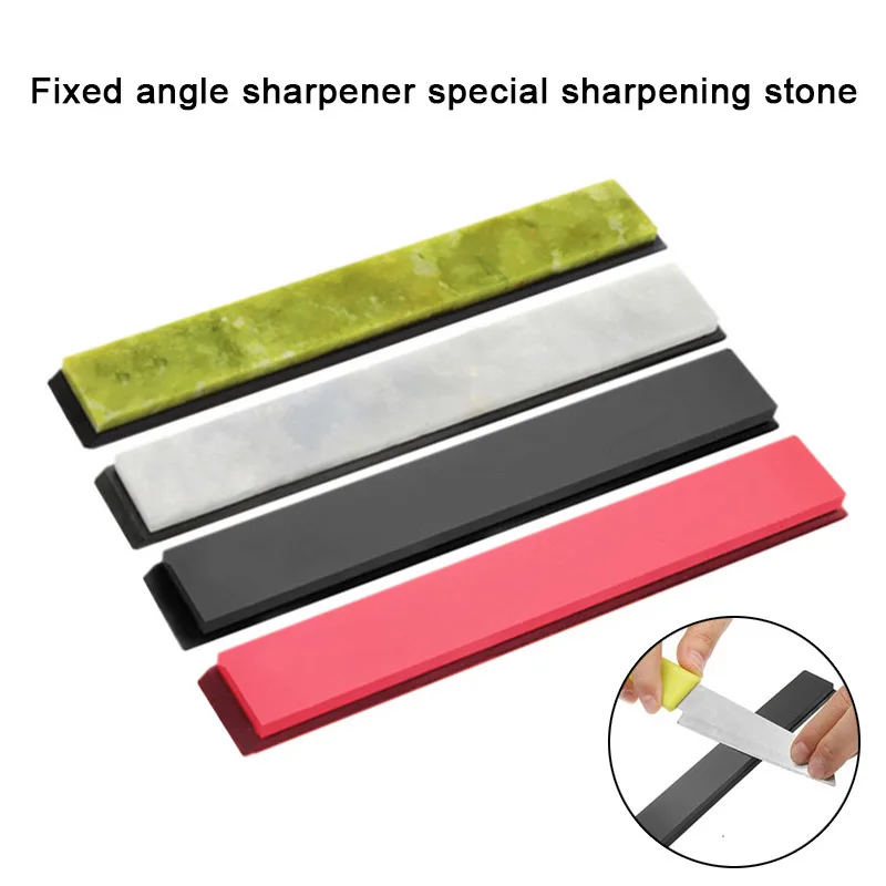 

4Pcs Cutter Blades Sharpener Stone Polishing Whetstone Oilstone with Base 3000-10000# HG99