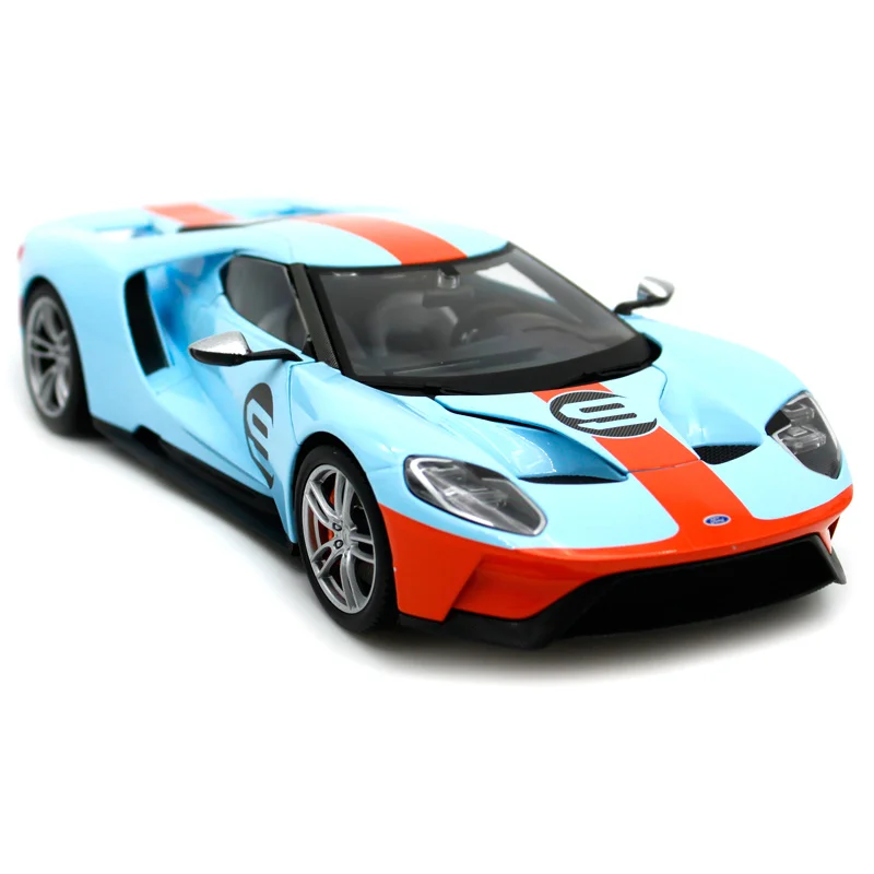 Maisto 1:18 Ford GT спортивный автомобиль Hardback светло-голубой литой модельный автомобиль игрушка в коробке 38134