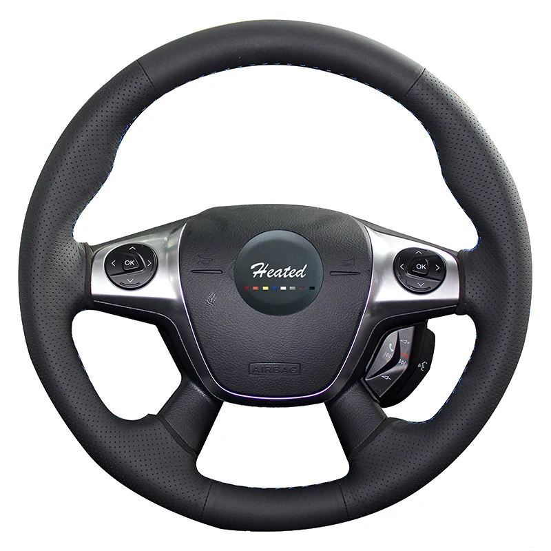 Microfiber leather Steering Wheel Cover for Ford Focus 3 2012-2014 KUGA Escape 2013-2016 car styling braid on the steering wheel Microfiber leather Steering Wheel Cover for Ford Focus 3 2012-2014 KUGA Escape 2013-2016 car styling braid on the steering wheel