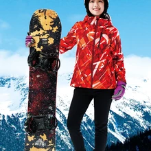 Зимняя женская лыжная куртка высокого качества, лыжная куртка и штаны, теплые водонепроницаемые ветрозащитные женские лыжные куртки для катания на лыжах и сноуборде
