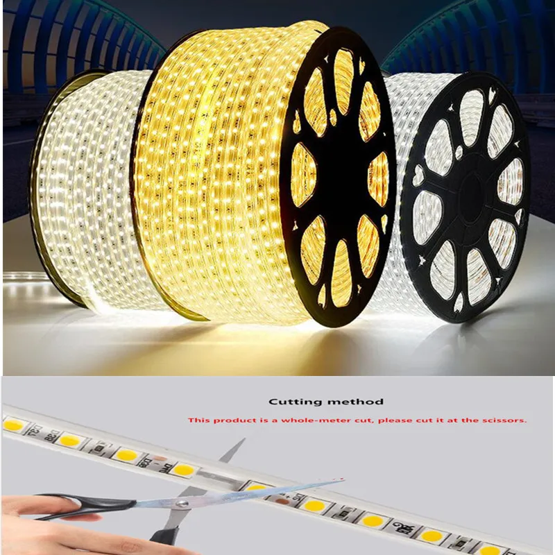 AC220V Светодиодные ленты SMD 5050 гибкий светильник 60 Светодиодный s/m Водонепроницаемый светодиодный лента светодиодный светильник с Мощность ш... AC220V Светодиодные ленты SMD 5050 гибкий светильник 60 Светодиодный s/m Водонепроницаемый светодиодный лента светодиодный светильник с Мощность ш...