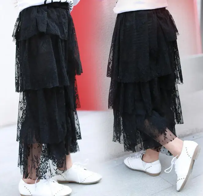 

Hot Sale Girls Multi Layer Lace Long Pants 2016 Summer Children Cute Lace Long Trousers Kids Causal Long Pants