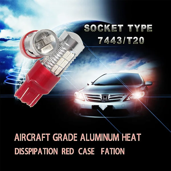 

Real New Retrofit Lights 7443 Dual Function 22smd 5630 T20 Stop Car Led Blub