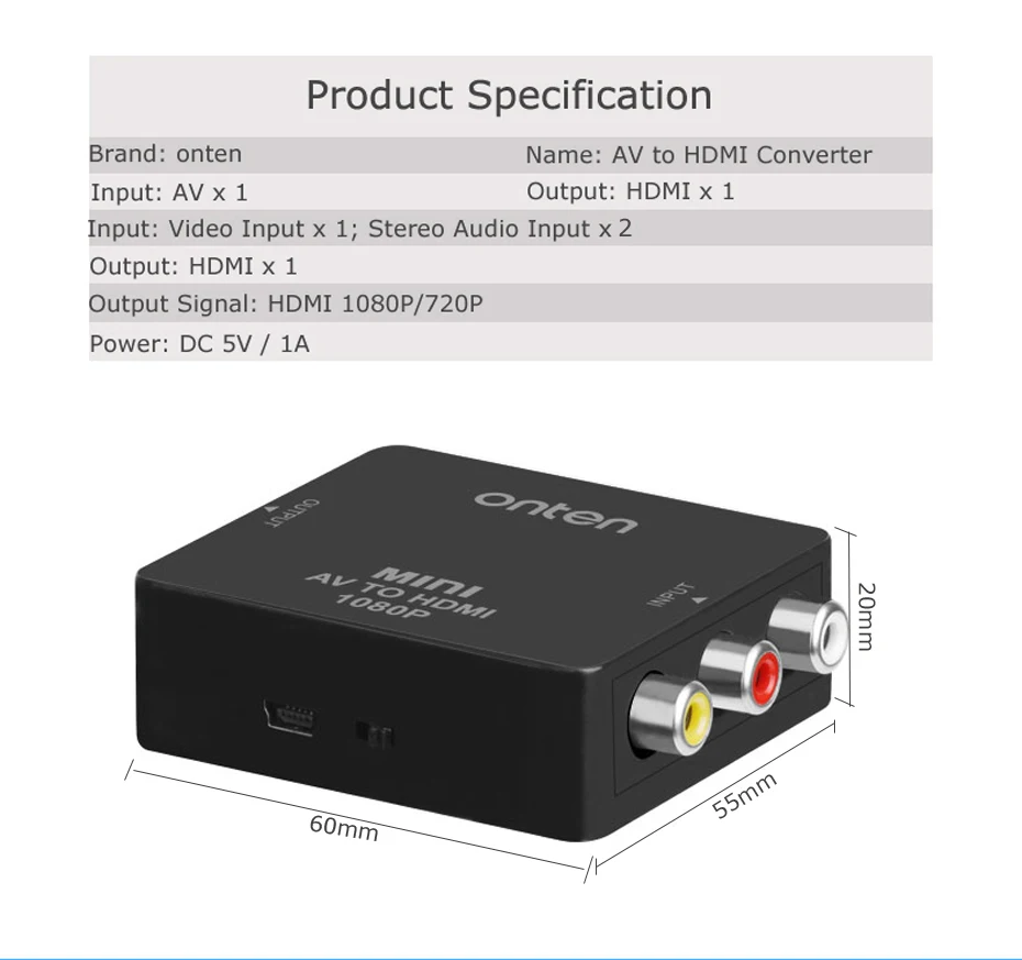 Mini AV to HDMI 12
