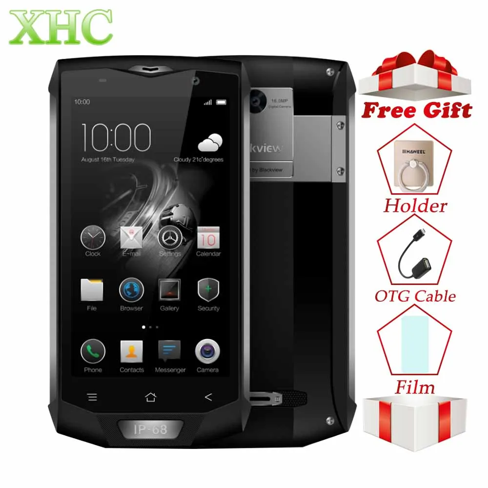 Blackview BV8000 Pro 6 ГБ 64 5 0 ''Android 7 смартфонов MTK6757 Восьмиядерный отпечатков пальцев 8MP