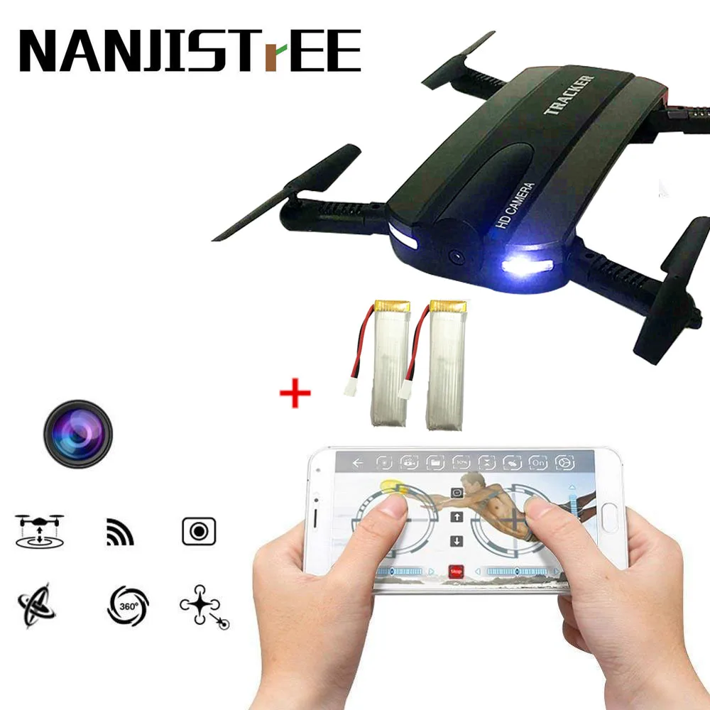 Buy Cheap Nanjistree Drone With Camera Elfie Wifi Controle Drone 2.4GHz 4CH Copter With HD Camera 0.3MP Quadcopter Drone Flying Camera