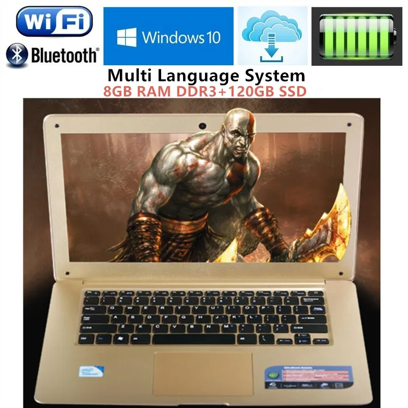 8GB font b RAM b font 120GB SSD 1920X1080P 14 1inch ultrabook font b laptop b