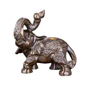 

HD-093 Modern Bronze Animal Elephant art decor Casting Bronze Indian Elephant Statue Sculpture Elephant figurines For Home Decor