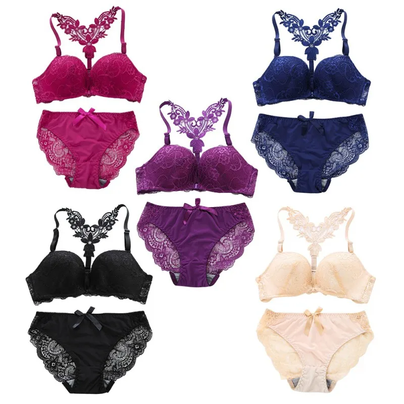 Lady Push Up Bra Lingeries Bra Sets Brief Set Sexy Elegant Bra and Panty Set Women Bras Underwear Lady Push Up Bra Lingeries Bra Sets Brief Set Sexy Elegant Bra and Panty Set Women Bras Underwear