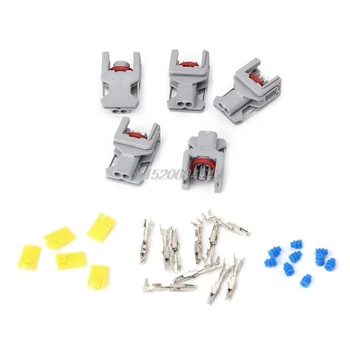

5 Sets 2 Pin Waterproof Connector For Delphi 10811963 Fuel Diesel Injector Fuel Rail Plug R06 Whosale&DropShip