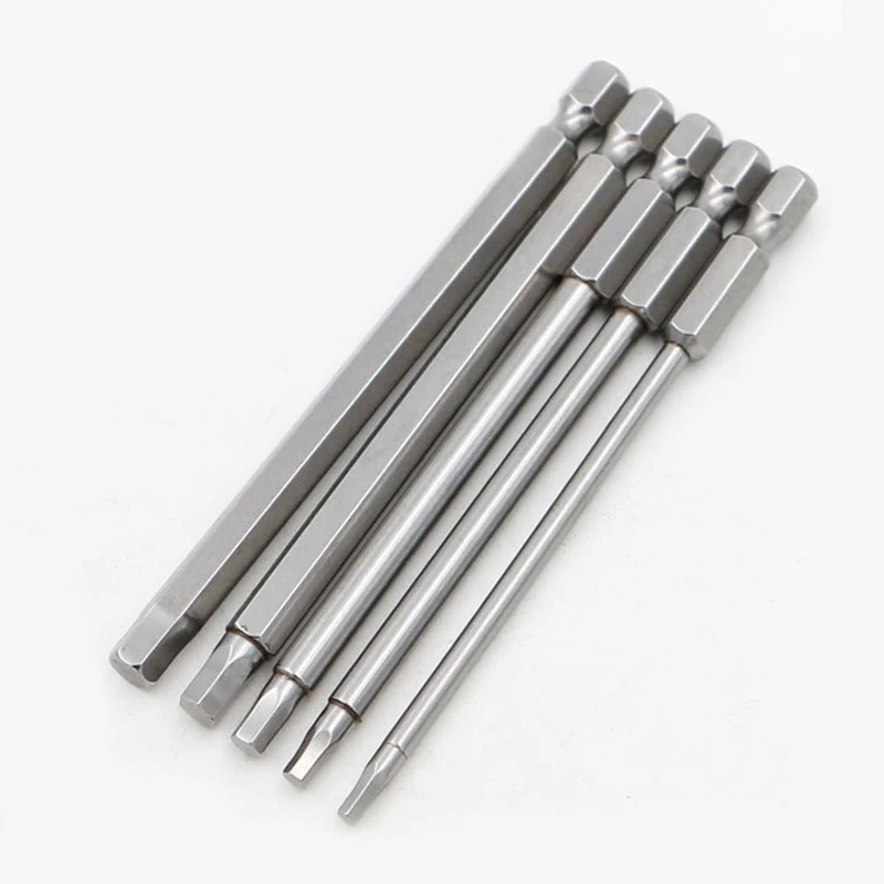 

5Pcs/set 1/4" 100mm 2.5-6mm Hex Screwdriver Bit S2 Material Magnetic Electric Drill Hexagonal Screwdriver Head Power Driver Tool