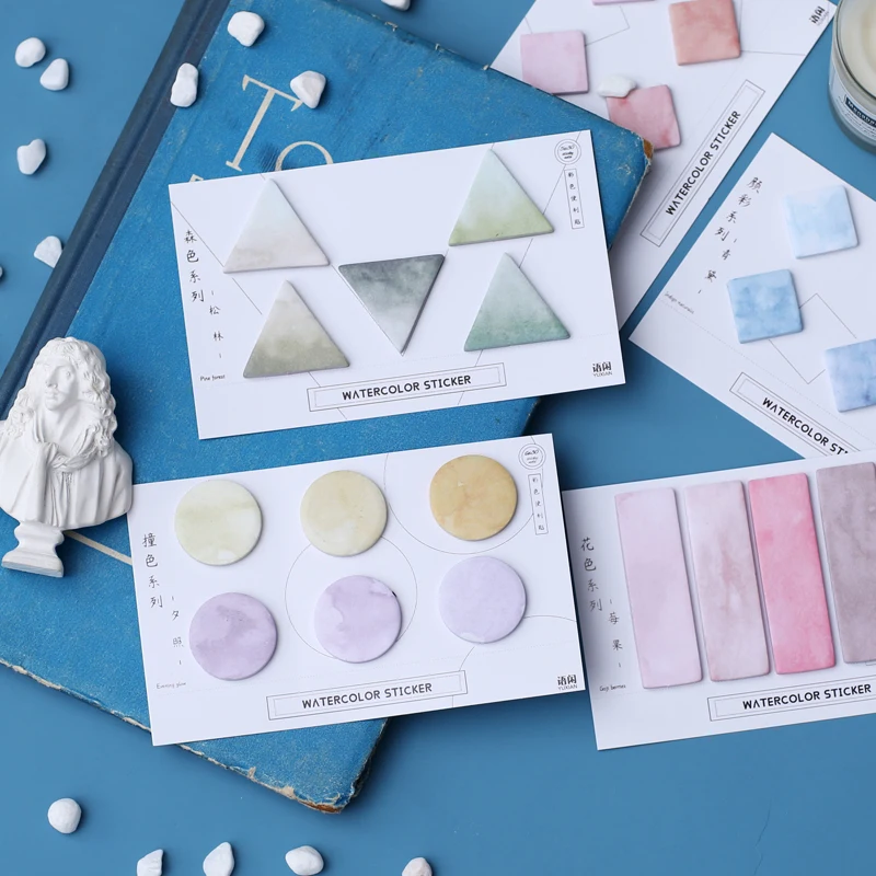 

Cute Color Element Memo Pad Sticker Notepad Creative Message Sticker Note Pad Modeling Kawaii School Supplies Bullet Journal