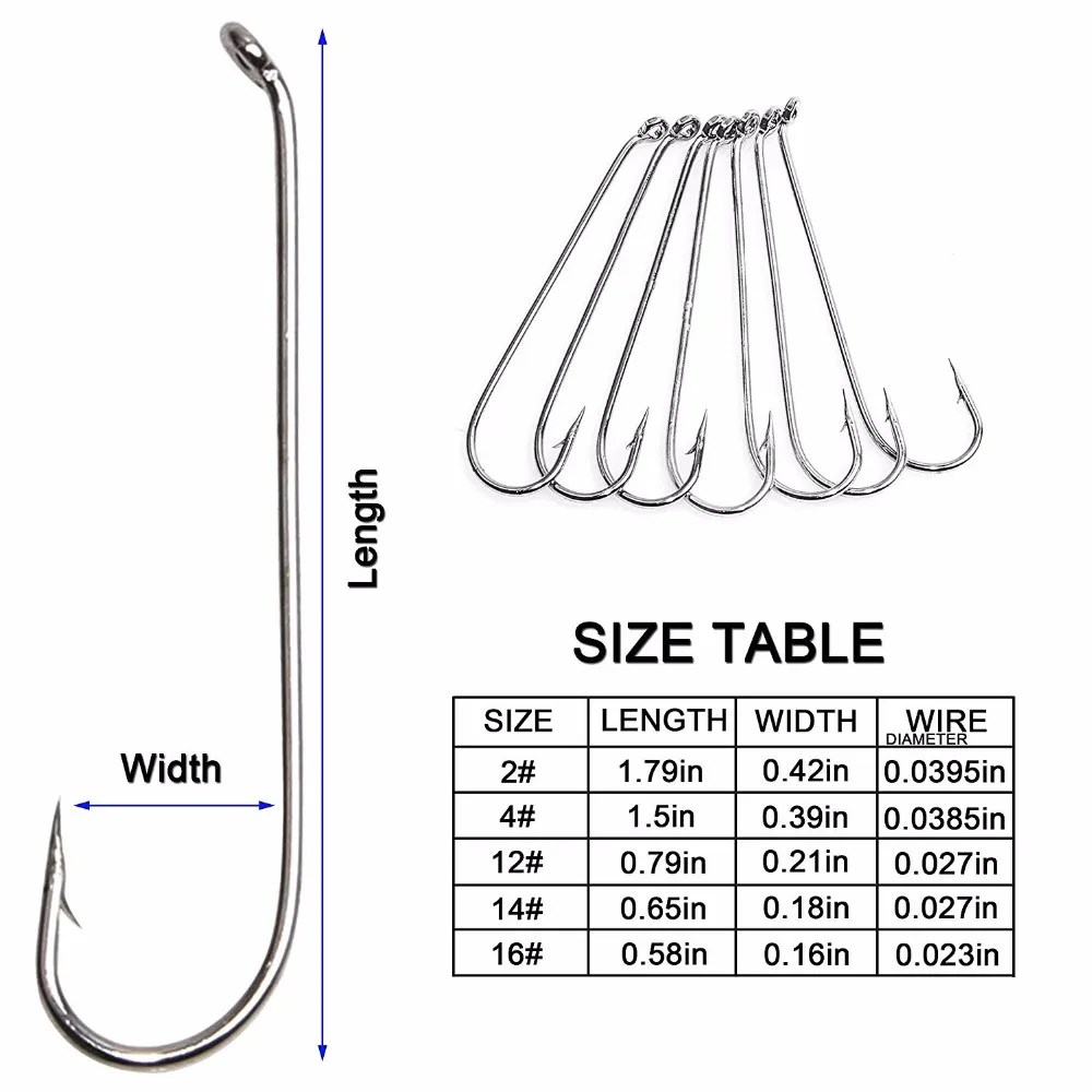 350 шт 79580 высокоуглеродистой Сталь рыболовные крючки Белый с длинным хвостовиком стример сухая муха Привязка рыболовства рыболовный крючок Box Set