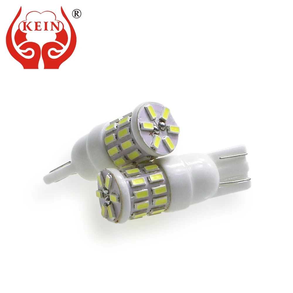 

KEIN 6PCS Heat resistant ceramics 30smd T10 LED W5W 194 3014 Interior Lighting Door Dome Reading AUTO car styling 12V Lamp Bulb