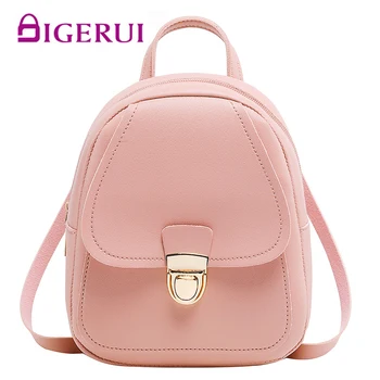 

DIGERUI New Women Mini Backpack PU Leather Bags for Girls Schoolbags Travel Shoulder Bag Sac A Dos Bolsas Mochila Feminina Mujer