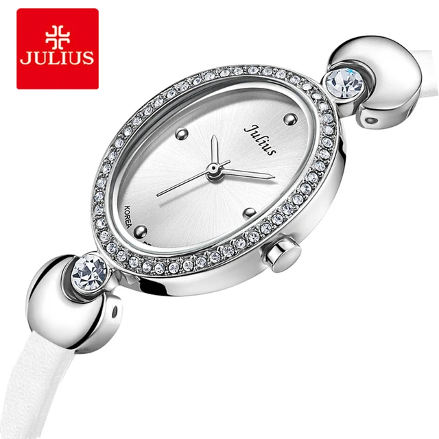 Julius Luxury Women Crystal Diamond Bracelet Watches Vintage Oval Dial Ladies Fi Julius Luxury Women Crystal Diamond Bracelet Watches Vintage Oval Dial Ladies Fi