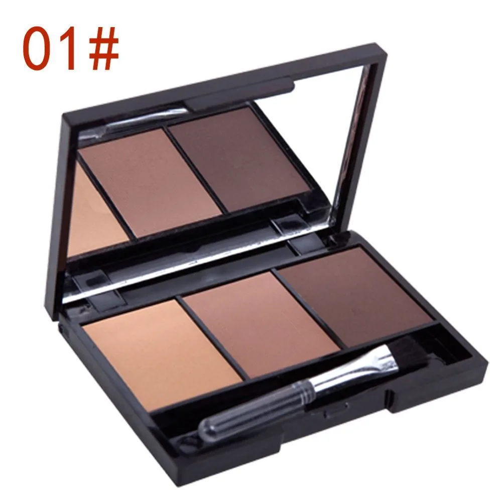 3 Colors Set Women Makeup Eyeshadow Palette Eyebrow Eye Shadow Powder Cosmetic 