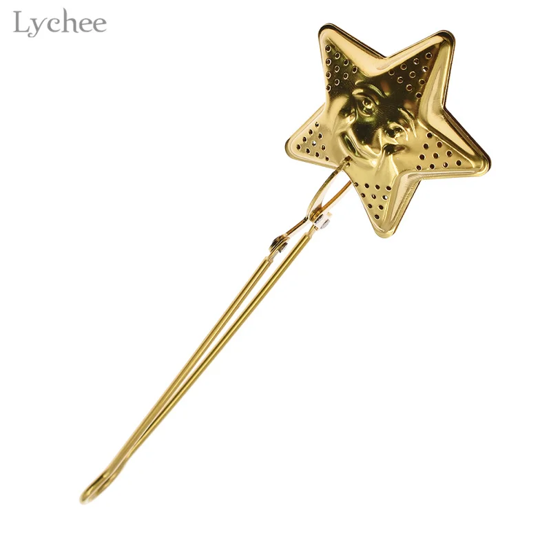 

Lychee Gold Color Stainless Steel Handle Tea Strainer Star/Sun/Moon/Heart/Shell Tea Filter Tea Tools Creative Gift Home 1pc/