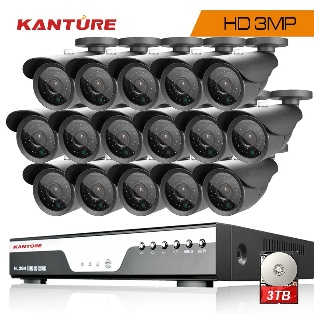 H.265 16 канальный Full HD 4MP AHD DVR шт. 3MP 2048x1536 камера видеонаблюдения водонепроницаемый