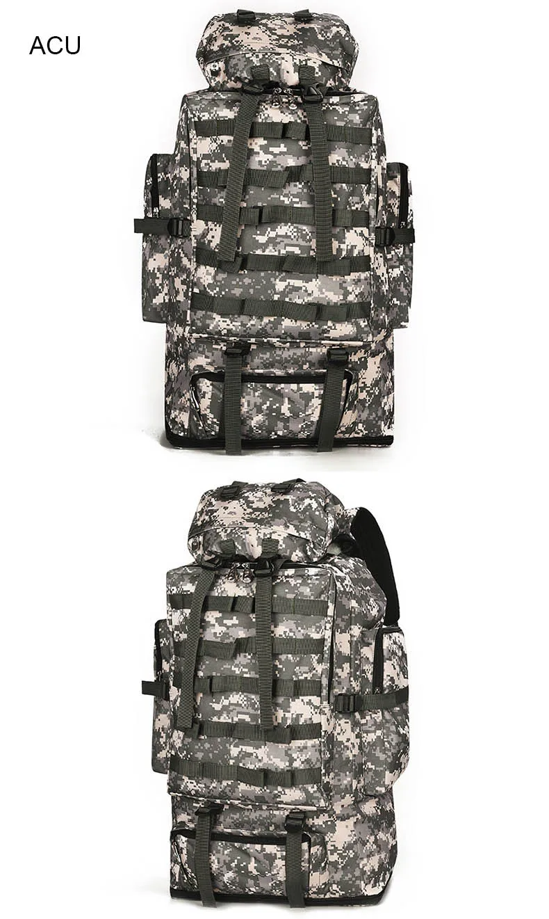 100L спортивные сумки для походов MOLLE армейская сумка рюкзак тактический большой рюкзаки Пеший Туризм путешествие Рюкзаки рюкзак Rcbag032