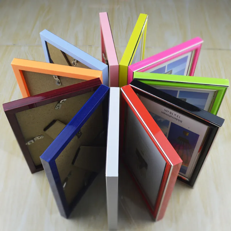 

2019PS Frame Acrylic Plexiglass Wood Card Backplane Stand Table Display Photo Quadro Decoration TV Wall Photo Frame New Arrival