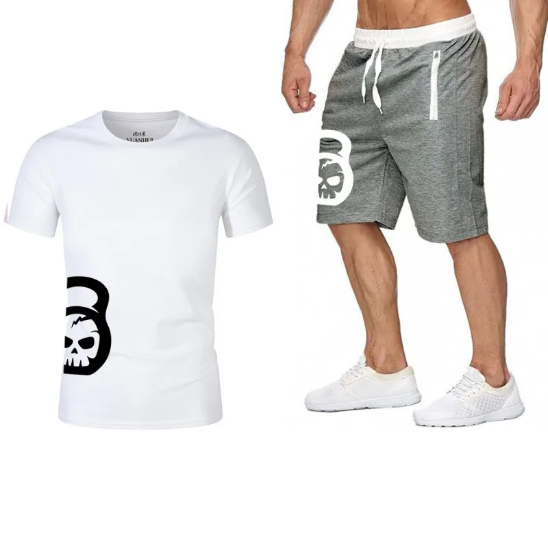 

Tracksuit Men Fashion Two Pieces Sets T Shirts Shorts Suit Men Summer Tops Tees Fashion Motion Tshirt High Quality men clothing