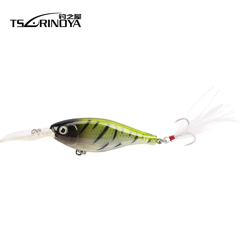 TSURINOYA Bear King DW36 SHAD 80 мм/13 г глубина погружения 2,1-4,5 м приманка для рыбы плавающая твердая приманка артикулярная приманка с пернатым блеском