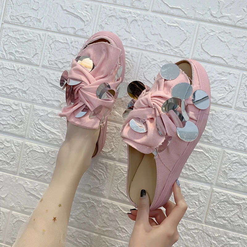 

Summer Beach Slippers 2019 New Women Slippers Bling Flat With Slippers Casual Flip Flops Women Slides