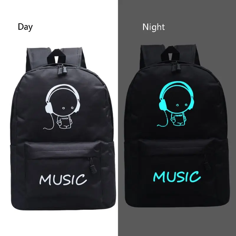 

THINKTHENDO Unisex Student Schoolbag Luminous Backpack Nylon Lightweight Casual Daypack School Bags for Teenage Girls