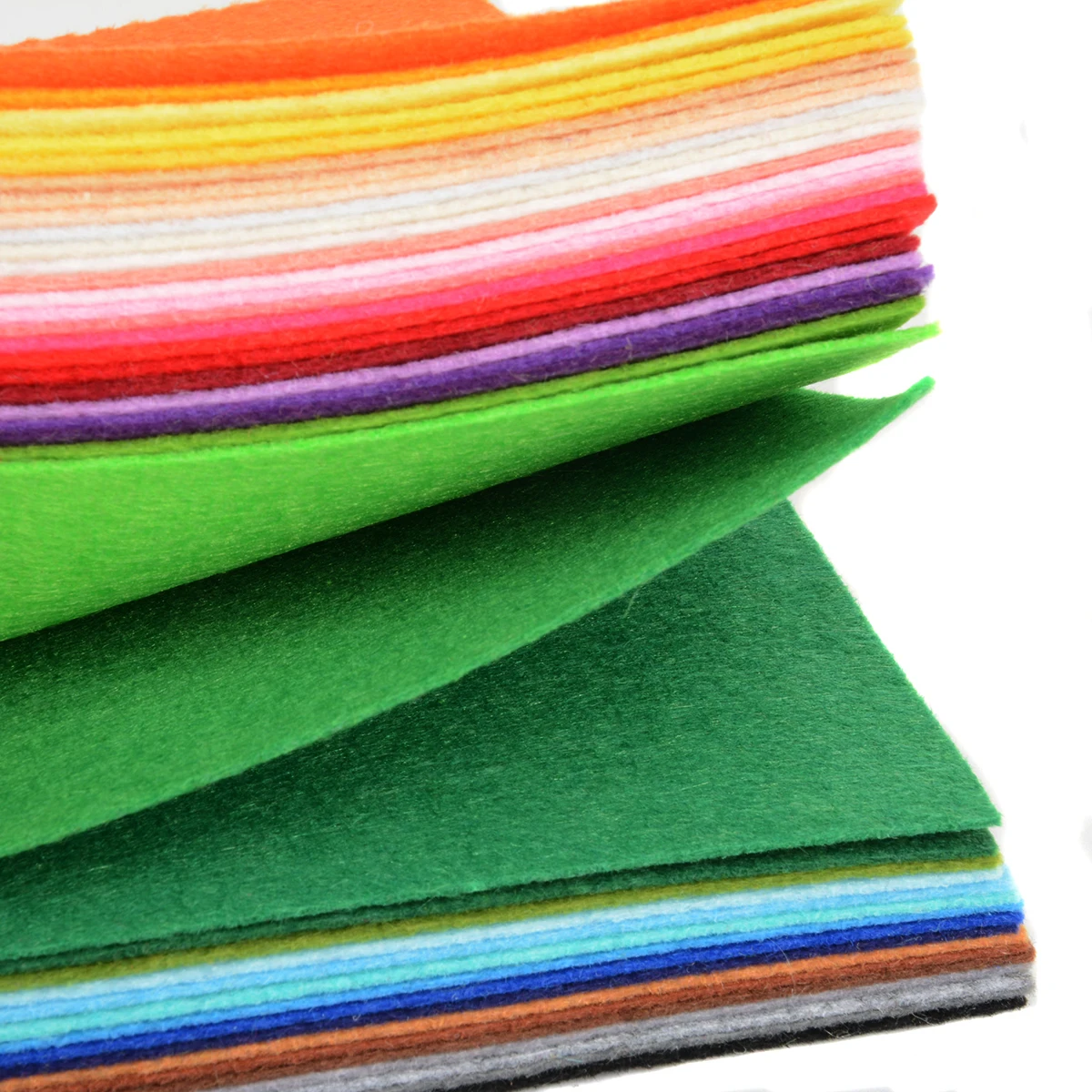 41pcs 1mm Thickness Felt Sheets Colorful Rainbow DIY Craft Polyester Wool Blend Fabric Kit For DIY Sewing Craft