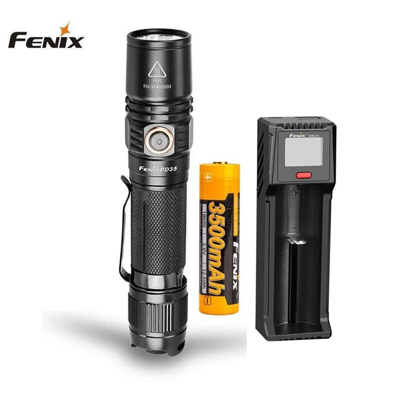 

FENIX PD35 V2.0 Cree XP-L HI V3 1000 lm Torch Flashlight suitable for military use policing outdoor exploring emergency lighting