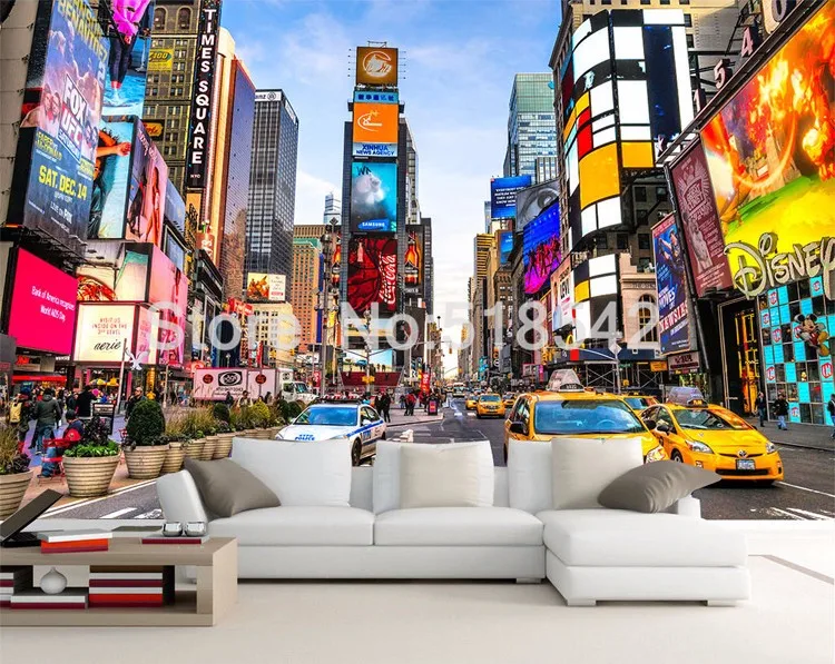 Personalizado 3d foto papel de parede times