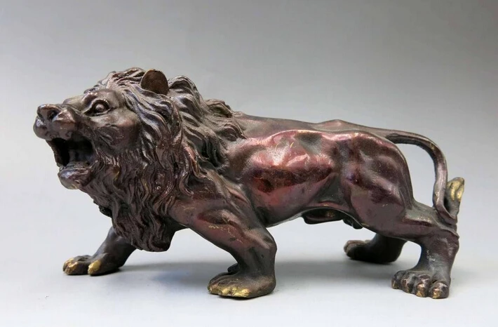 

shitou 002897 China Bronze Copper Animal Foo Dog Lion beautiful sculpture Statue