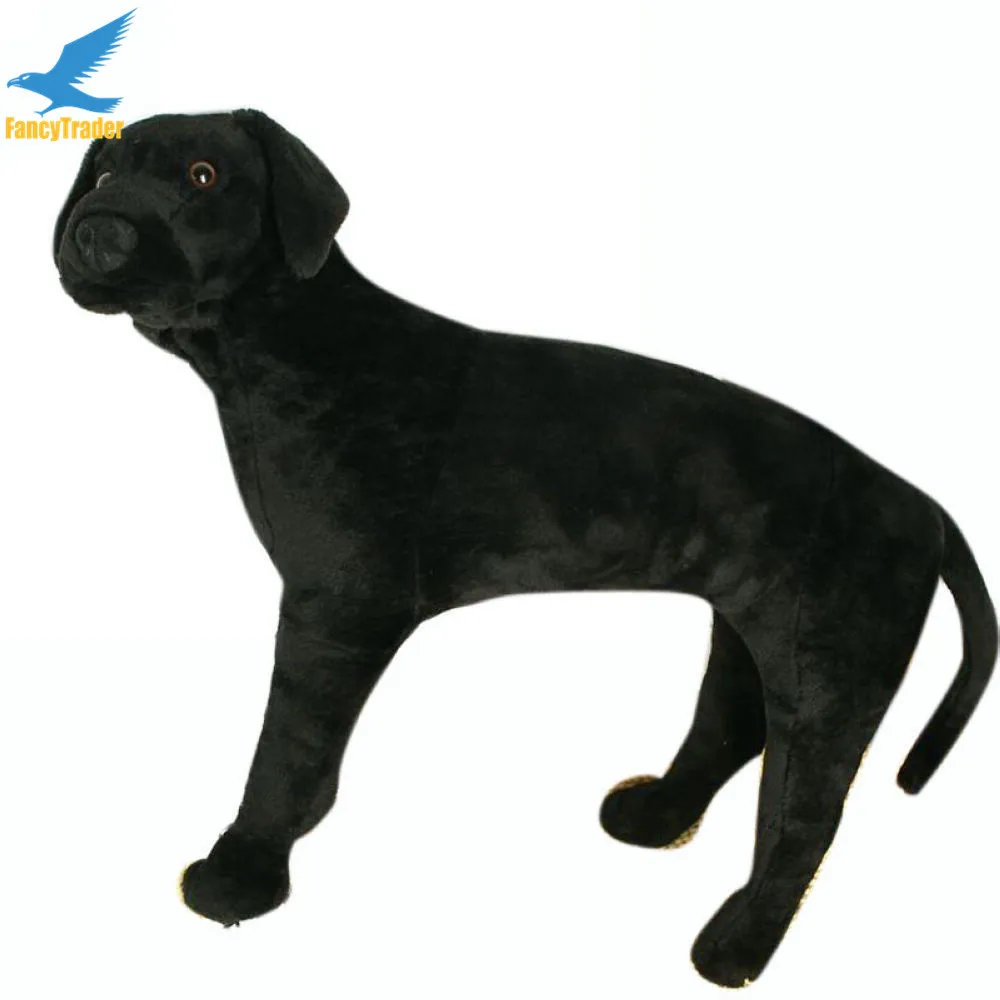 Fancytrader реалистичные 24 ''большие мягкие плюшевые милые Лабрадор ретривер собака Моделирование игрушка, отличный подарок для детей FT50608 - Цвет: Black