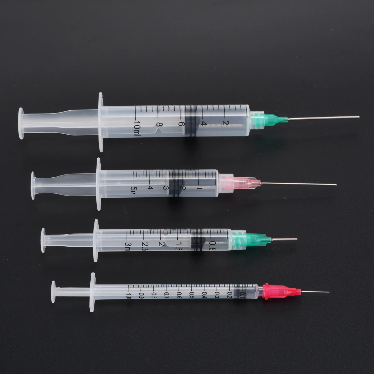 20 Pack Industrial Dispensing Luer Lock Syringes Capacity 1ml 3ml 5ml 10ml Clean Syringe For Refilling Measuring Tools