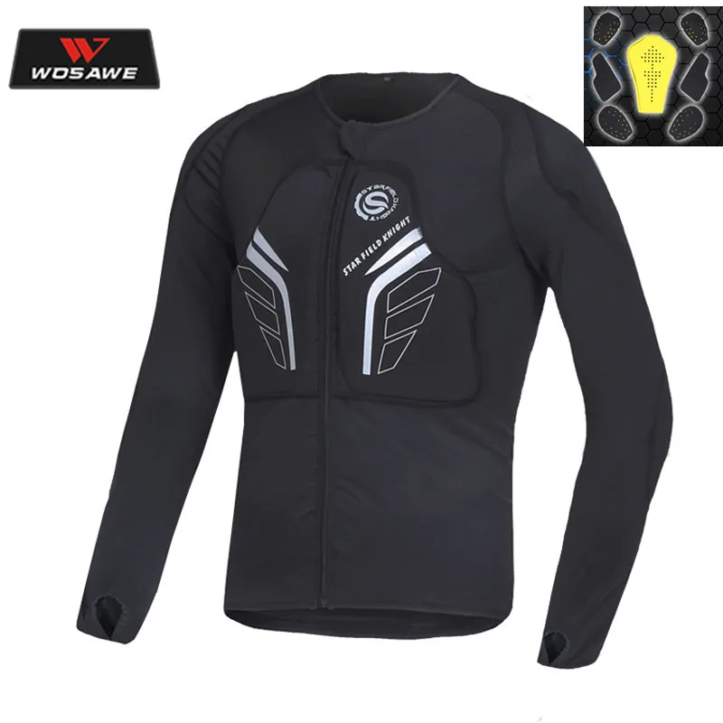 

WOSAWE Motorcycle Men Protecitve Jackets High Visibility Reflective Shoulder Motocross Body Armour Back Protective Gear Jackets